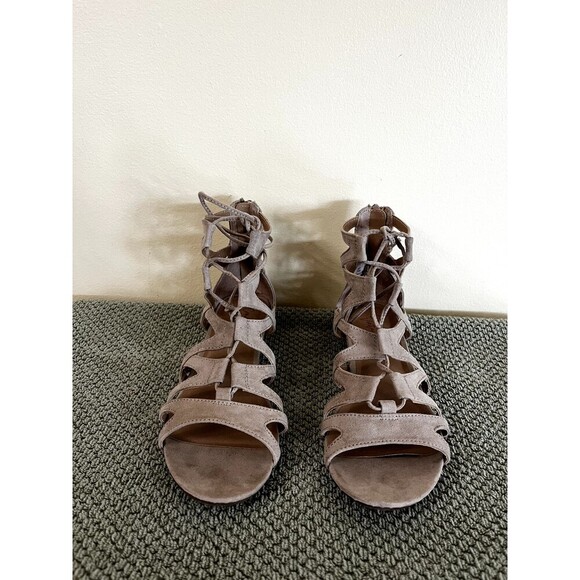 Crown Vintage Shoes - Crown Vintage Women's Steraila Beige Suede Gladiator Sandals Size 9M